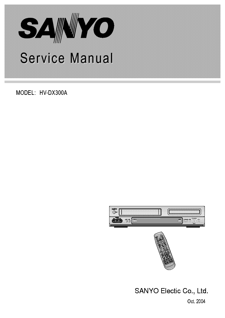 SANYO HV-DX300A SM service manual