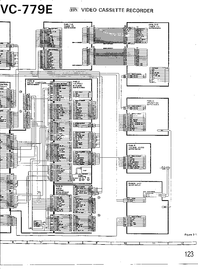 SHARP VC-779E VCR SCH Service Manual download, schematics, eeprom