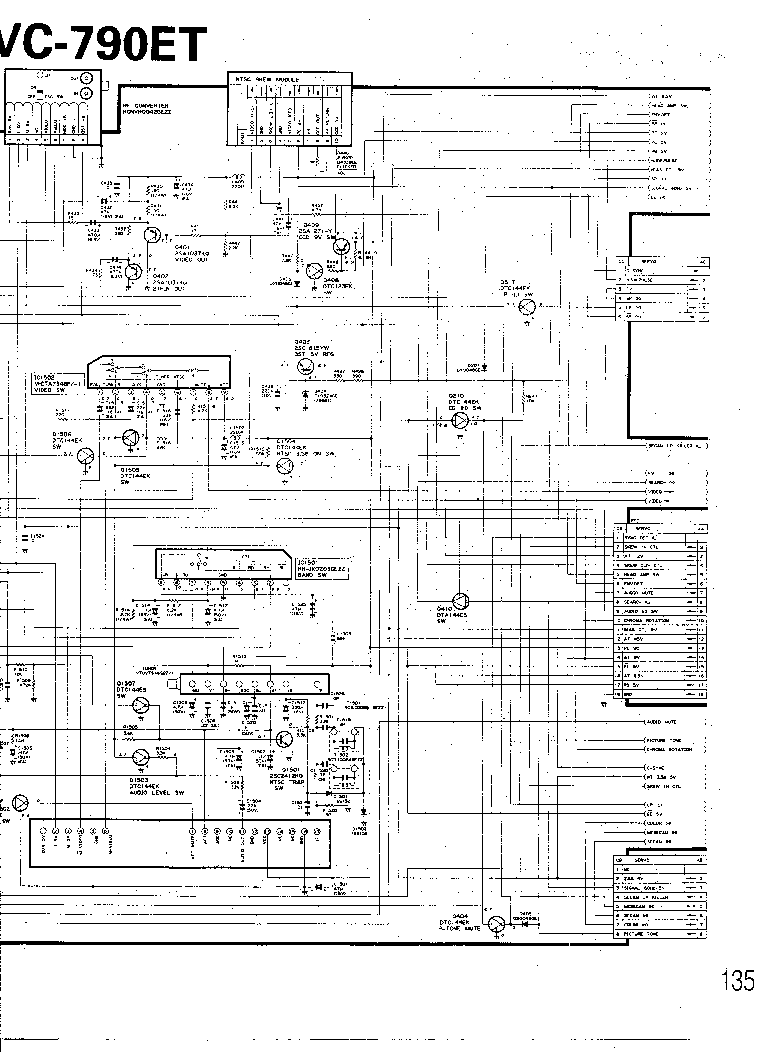 SHARP VC-780E VC-790ET VCR SCH Service Manual download, schematics