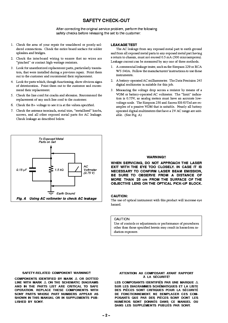 SONY DVP-C650D,C653D SM service manual (2nd page)
