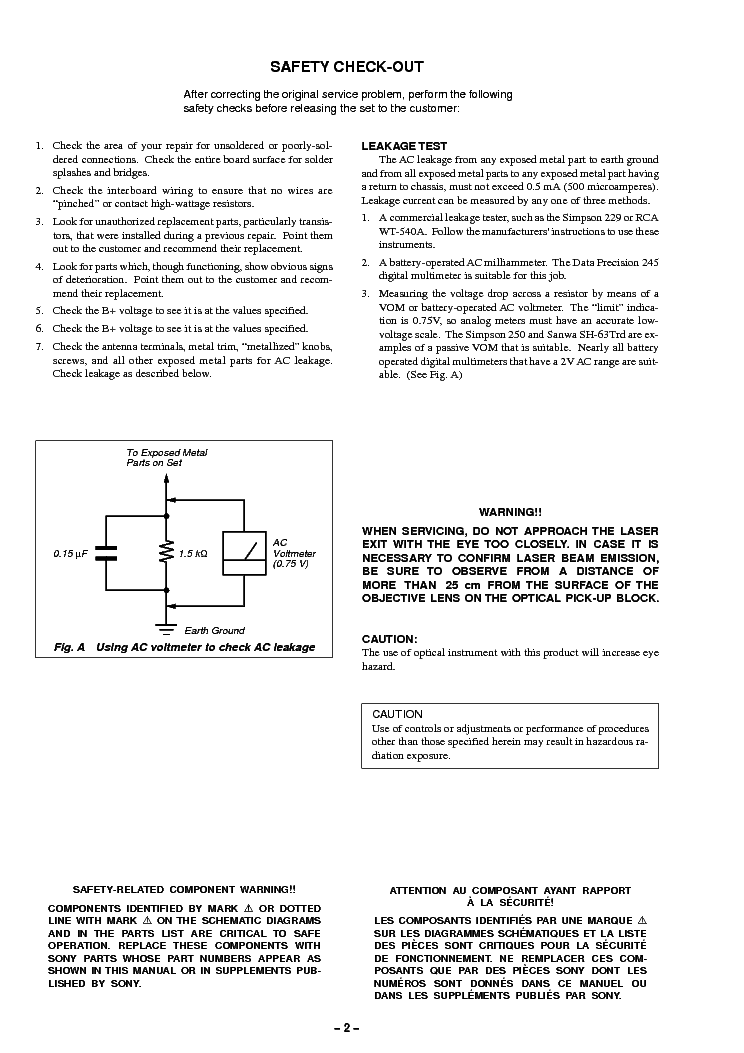 SONY DVP-S-500,505-D service manual (2nd page)