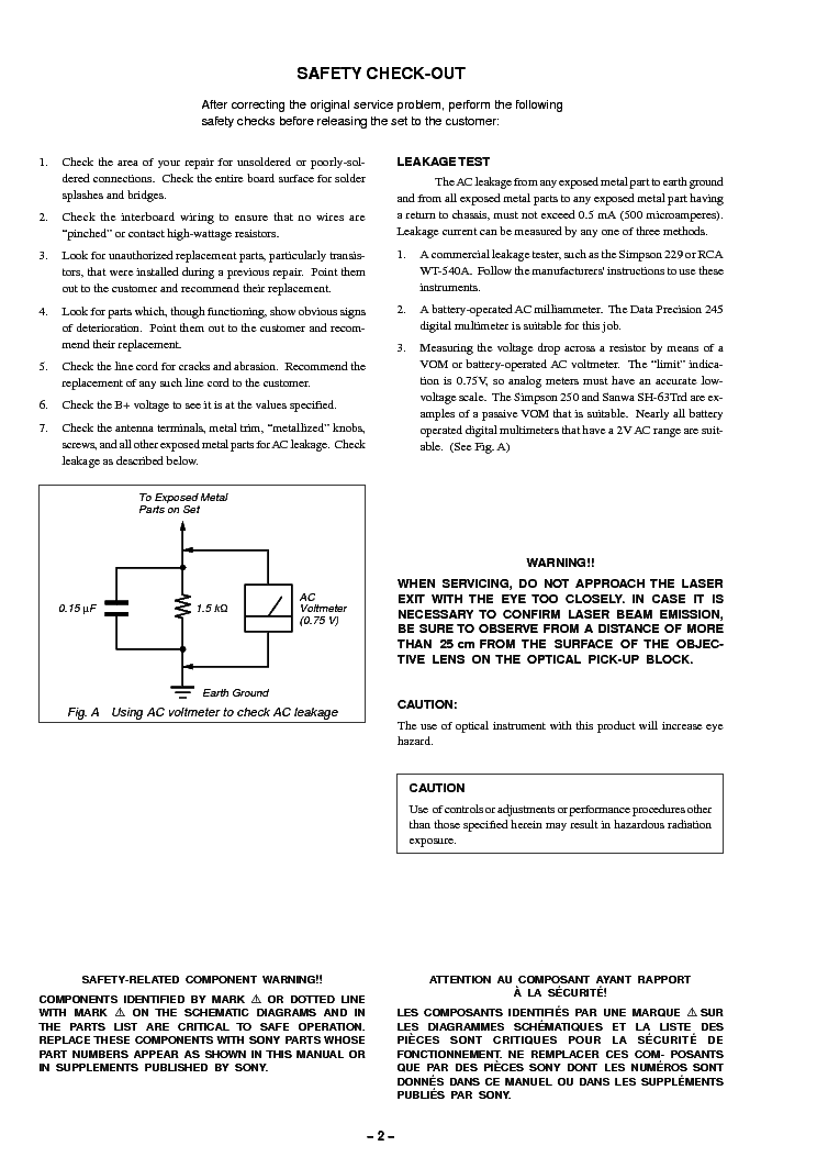 SONY DVP-S3000 service manual (2nd page)