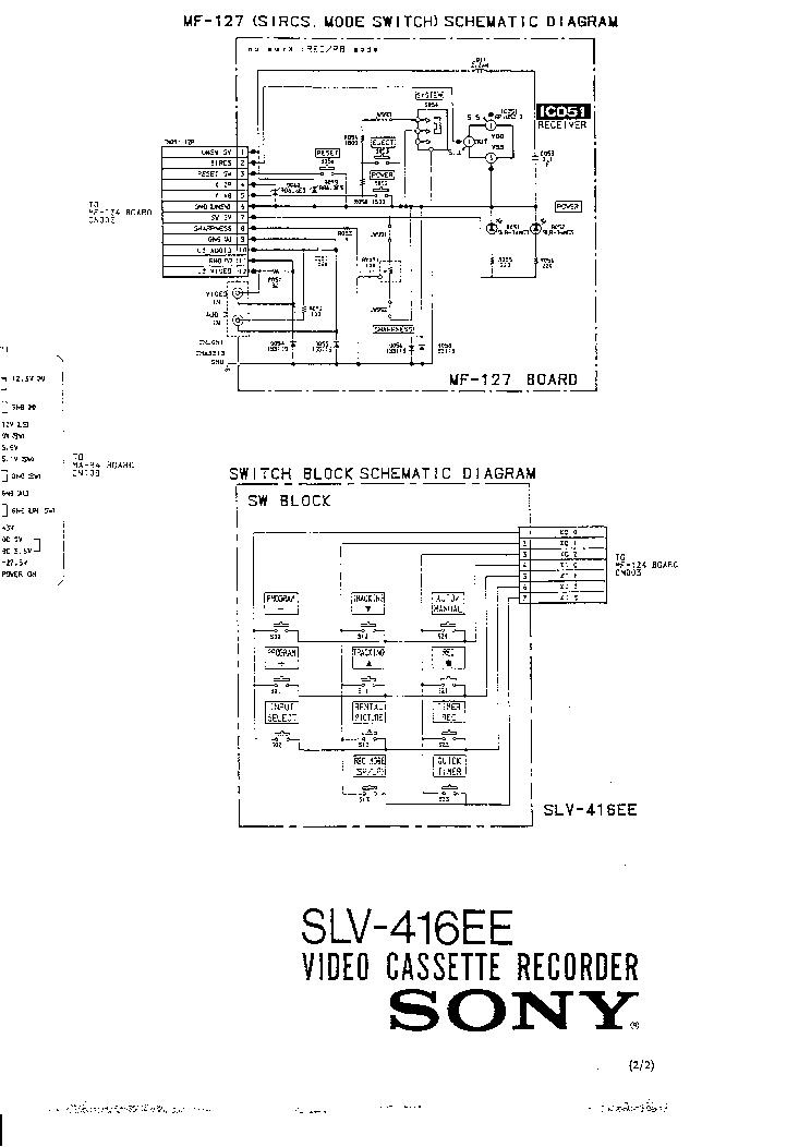 SONY SLV-416EE SCH service manual (1st page)