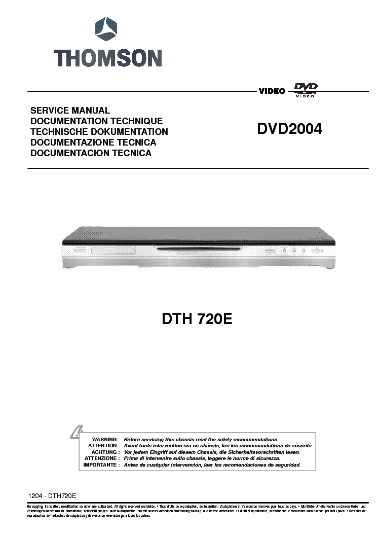 THOMSON DTH-720E service manual