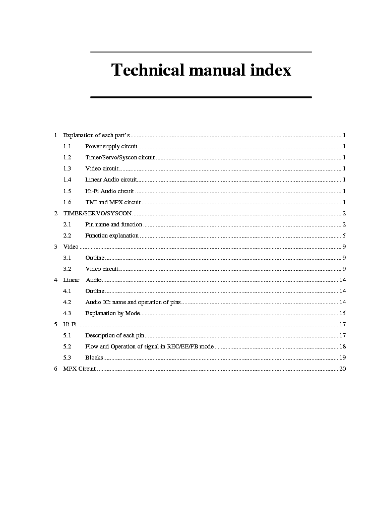 THOMSON NAMMI-TRAINING service manual (1st page)