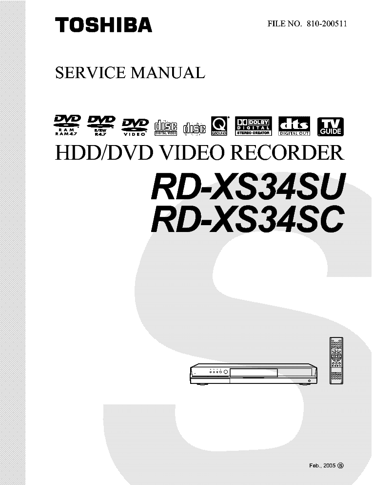 TOSHIBA RD-XS-34-SC-CU-HDD service manual (1st page)