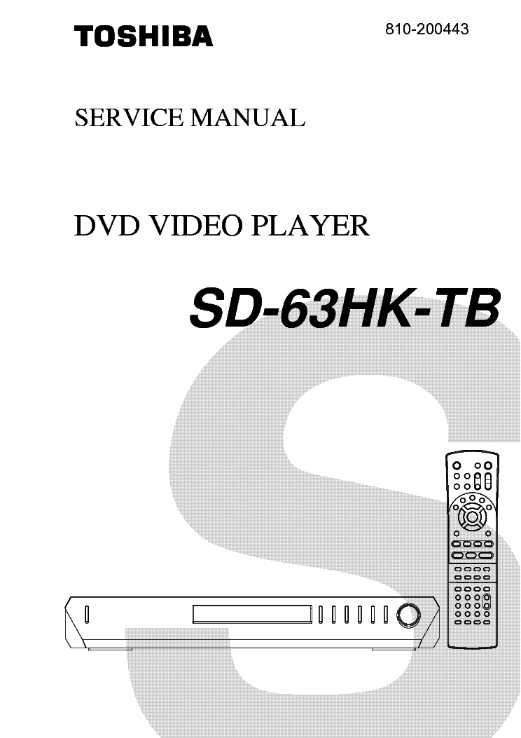 TOSHIBA SD-63HKTB SM service manual