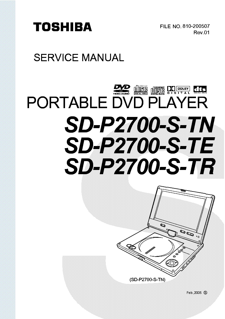 TOSHIBA SD-P2700 SM service manual