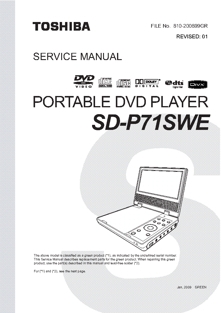 TOSHIBA SD-P71SWE SM service manual