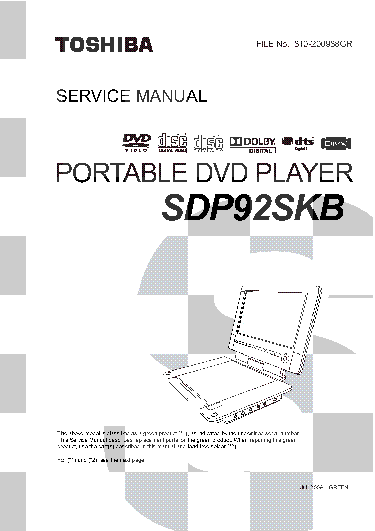 TOSHIBA SD-P92SKB SM service manual