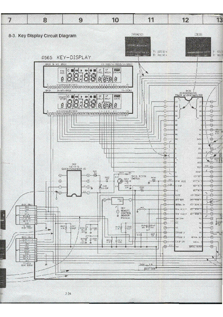 TOSHIBA V-110G PSU DISPLAY SCH service manual