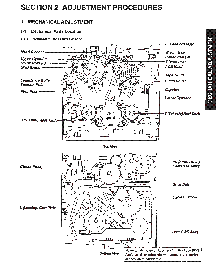 TOSHIBA V-206R VCR Service Manual download, schematics, eeprom, repair