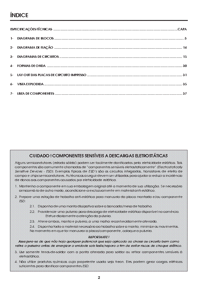 TOSHIBA XB1551 service manual (2nd page)