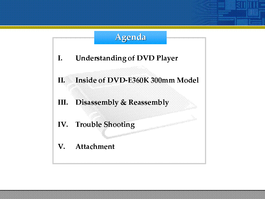SAMSUNG DVD-E360 TRAINING Service Manual download, schematics 