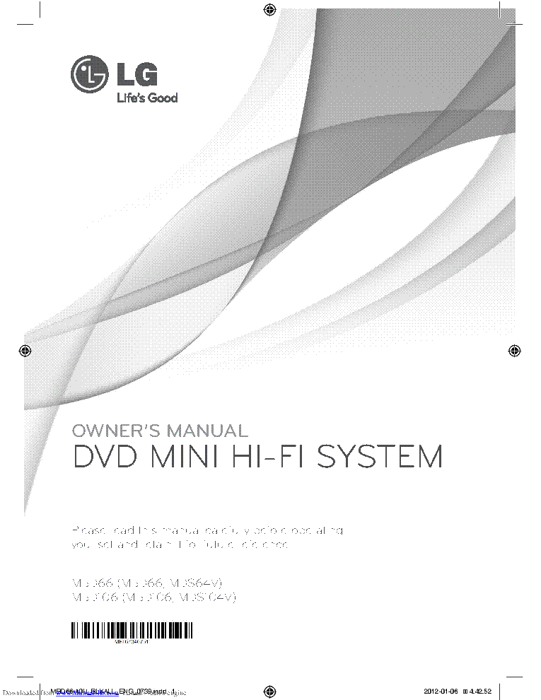 LG MBD66 MBD106 USER MANUAL service manual