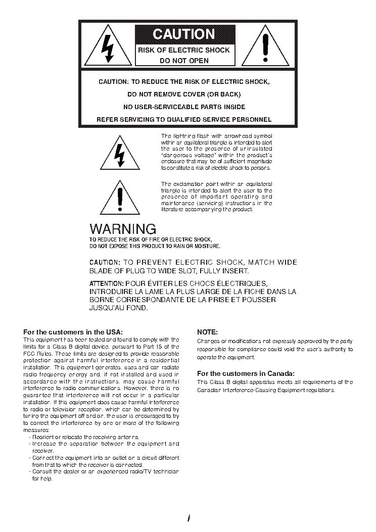 MARANTZ VP-10S1 PROJECTOR USER MANUAL Service Manual download