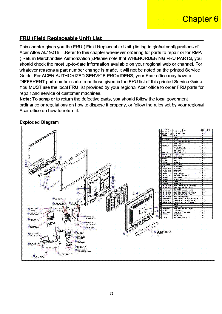 Acer Al1921h Service Manual Download  Schematics  Eeprom