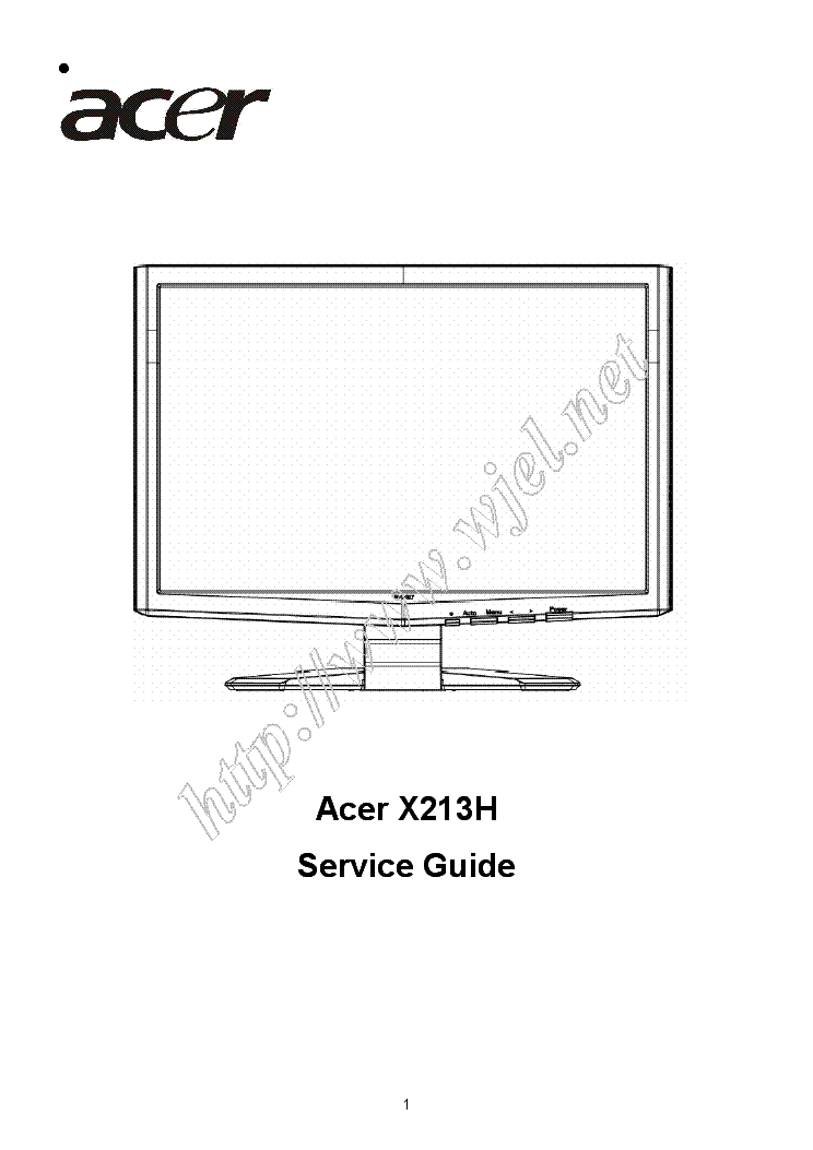 Acer X H Lcd Monitor Sm Service Manual Download Schematics Eeprom Repair Info For