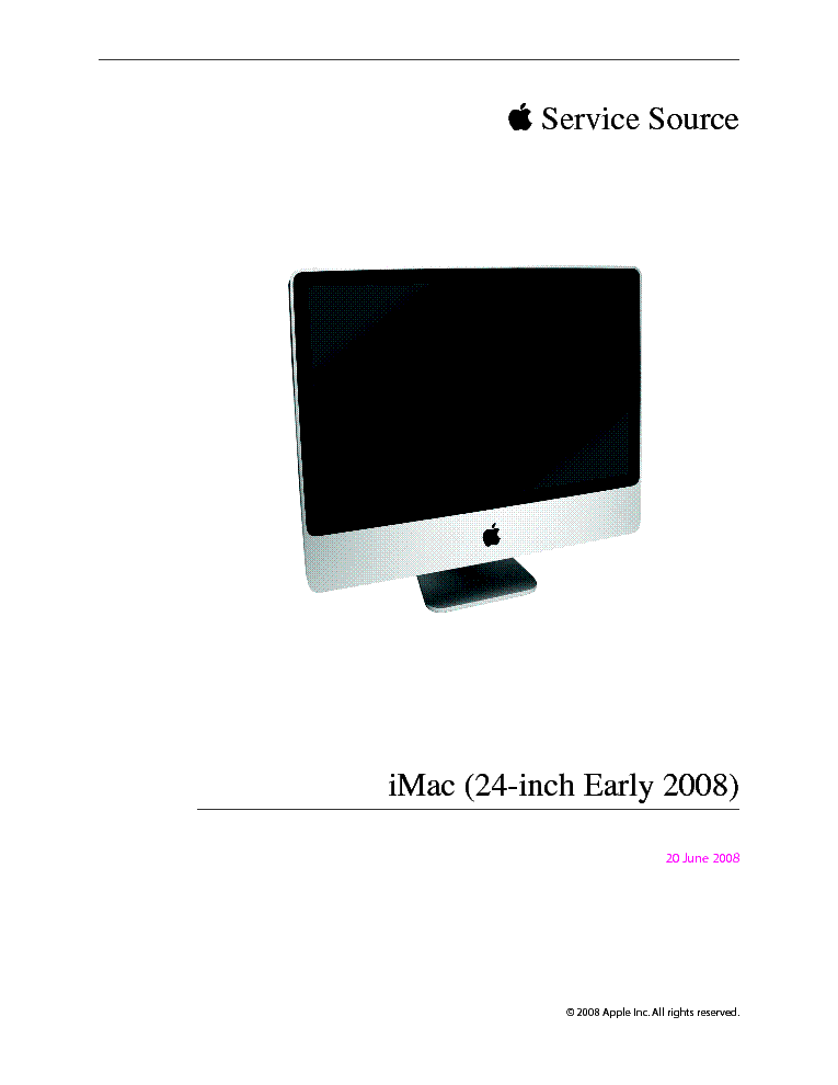 Apple Imac 24inch Early 2008 Service Manual Download Schematics Eeprom Repair Info For Electronics Experts