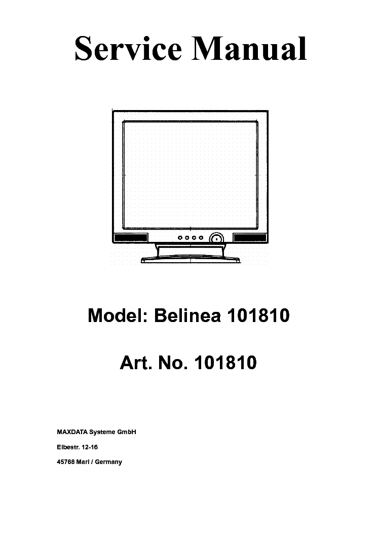 BELINEA 101810 service manual