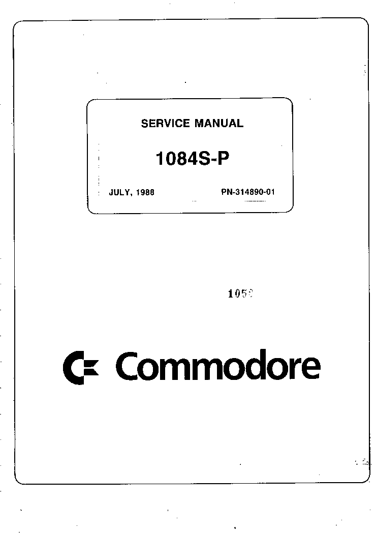 COMMODORE 1084S-P SM service manual (1st page)