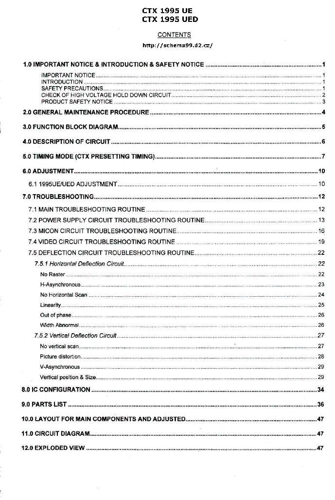 CTX 1995UE-UED service manual