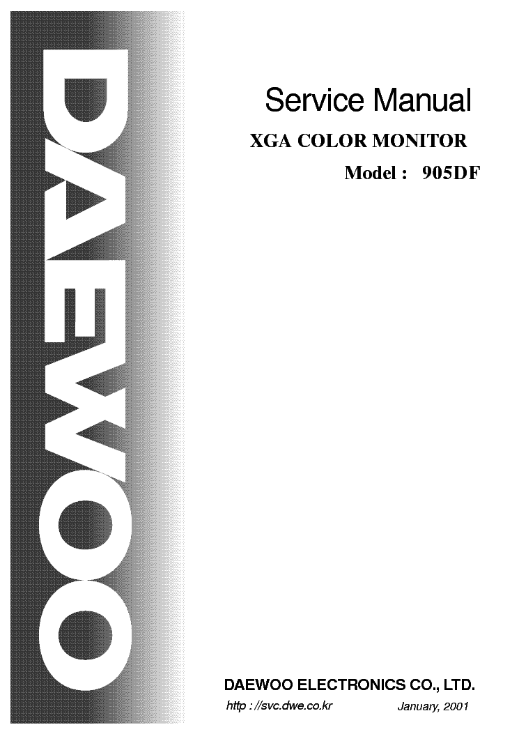 DAEWOO-905DF-E- service manual
