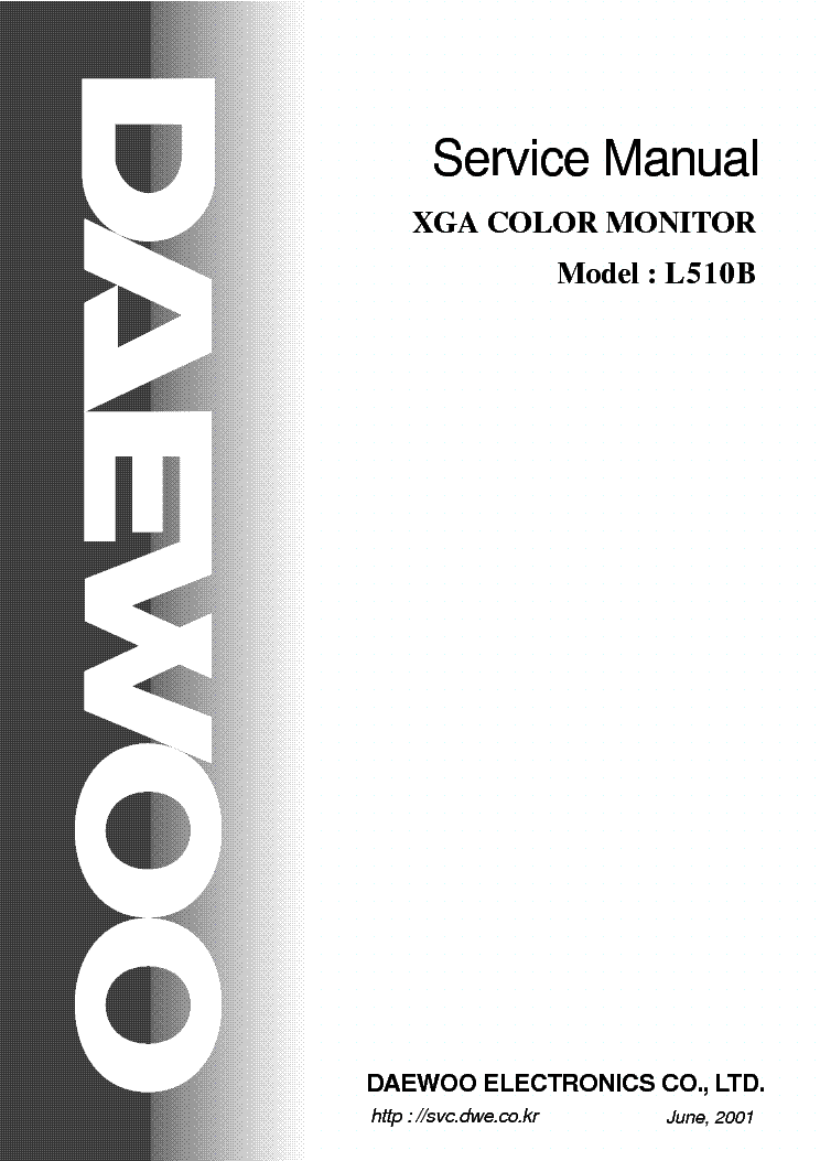 DAEWOO-L510B service manual