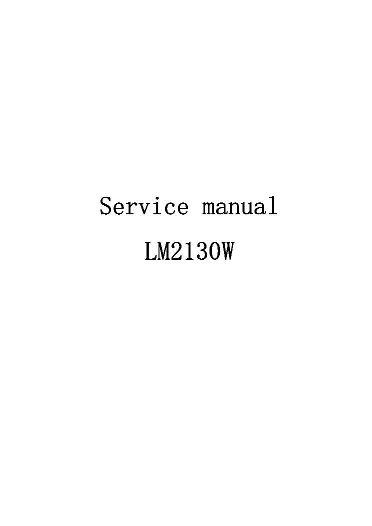 DAEWOO LM2130W service manual