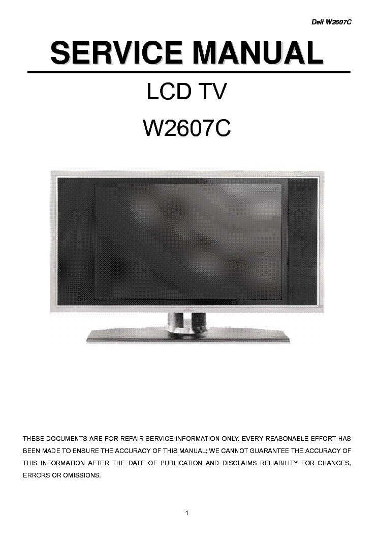 DELL W2607C service manual