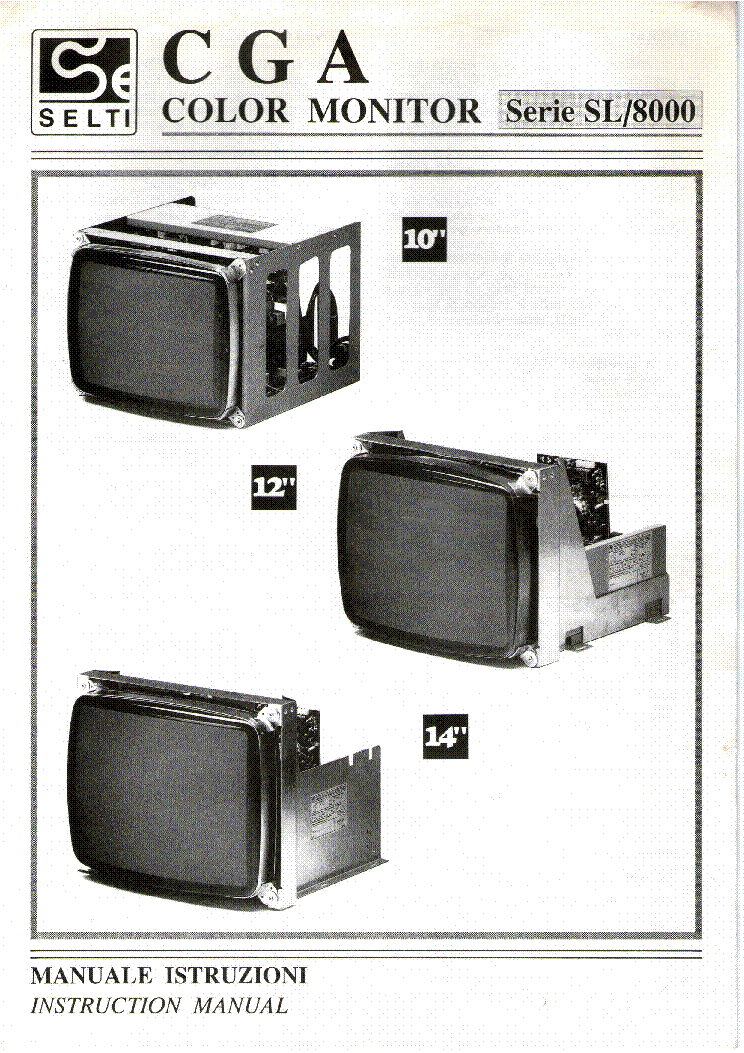 SELTI CGA COLOR MONITOR SERIE SL8000 service manual (1st page)