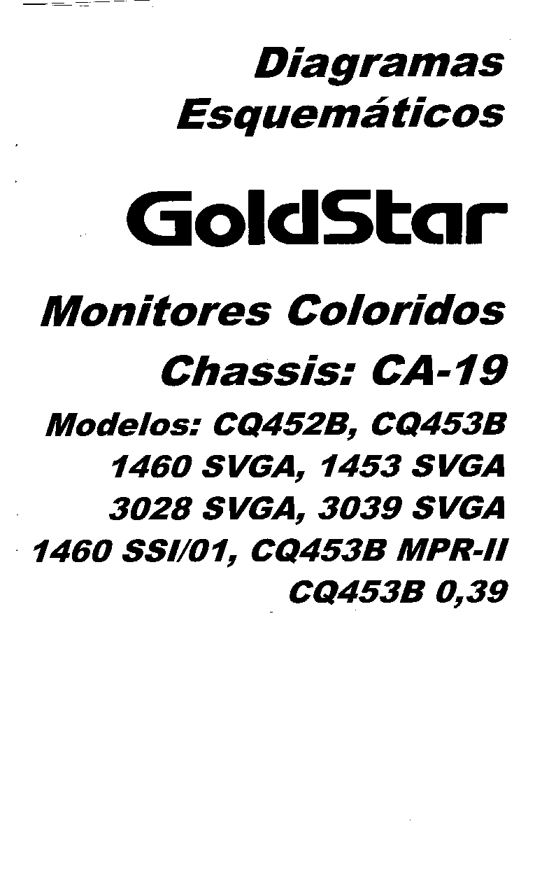 GOLDSTAR-CA19 service manual
