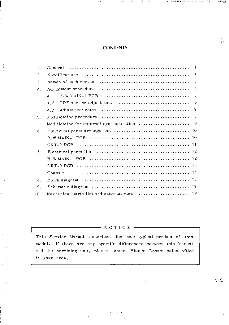 HITACHI VM910A CCTV MONITOR Service Manual download, schematics, eeprom