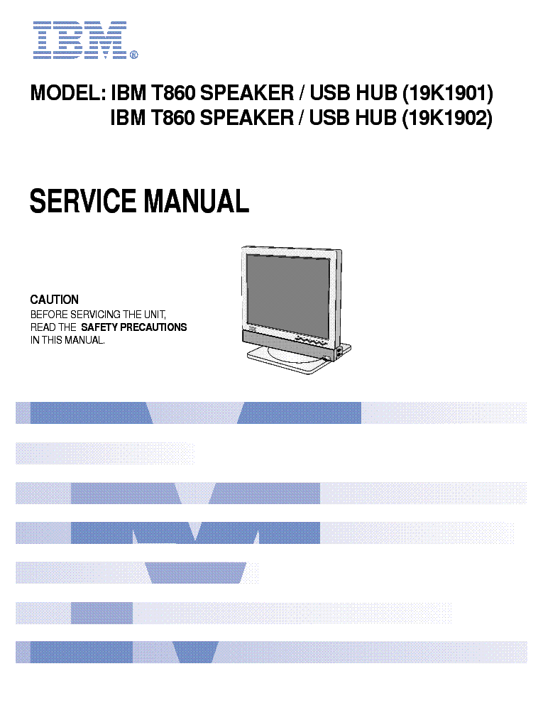 IBM T860 Service Manual download, schematics, eeprom, repair info for ...
