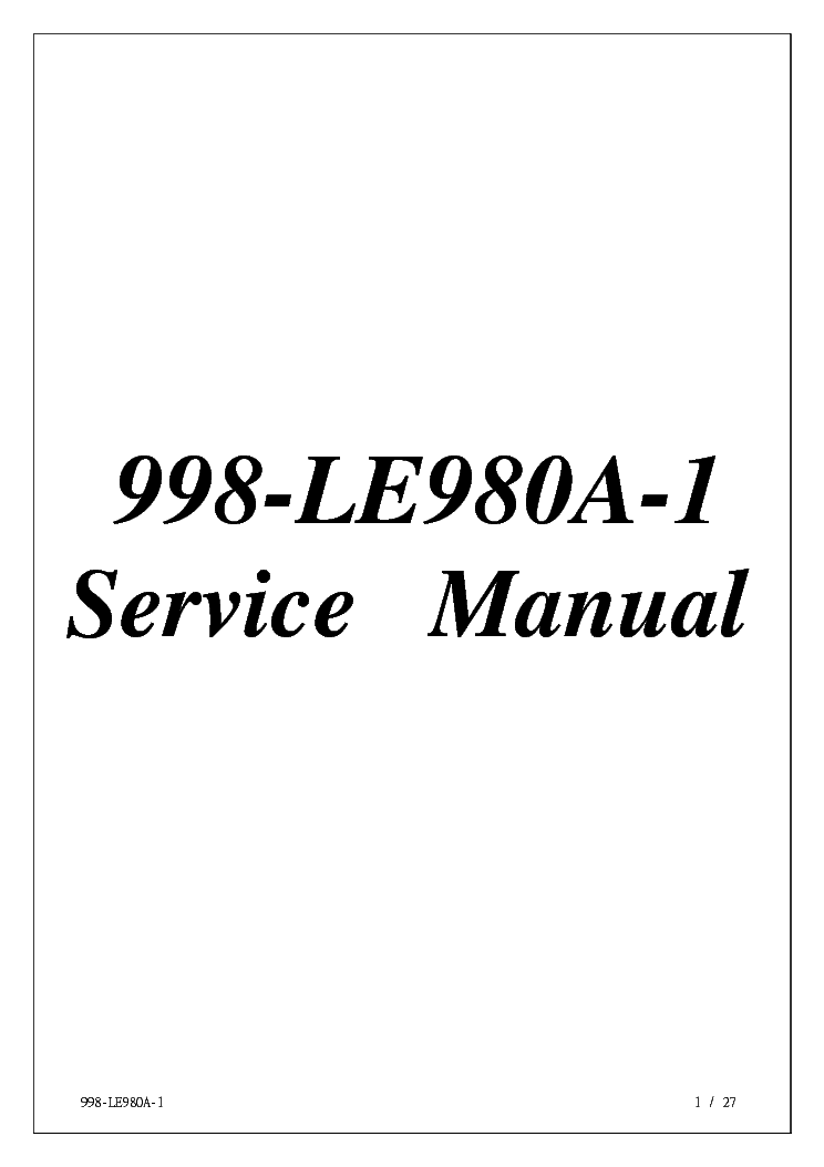 IIYAMA PS976K 998-LE980A-1 service manual