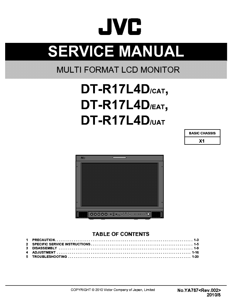 Service manual jvc. JVC DT-r17l4d. JVC g1-90. Автомобильный монитор JVC KV-mr9010. JVC tm2100e.
