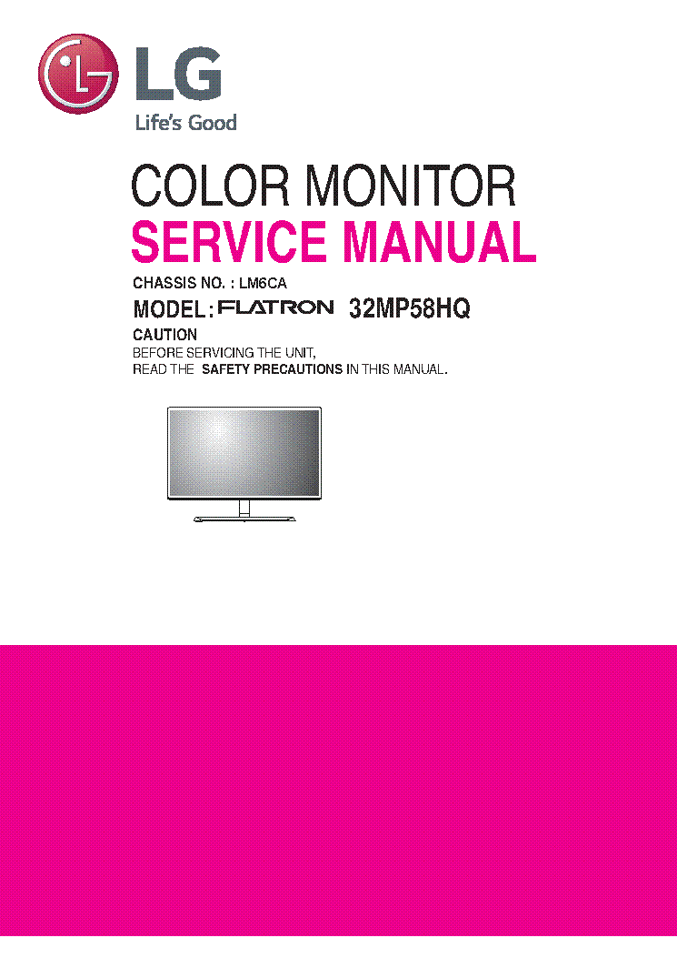 LG 32MP58HQ CHASSIS LM6CA Service Manual download, schematics, eeprom ...