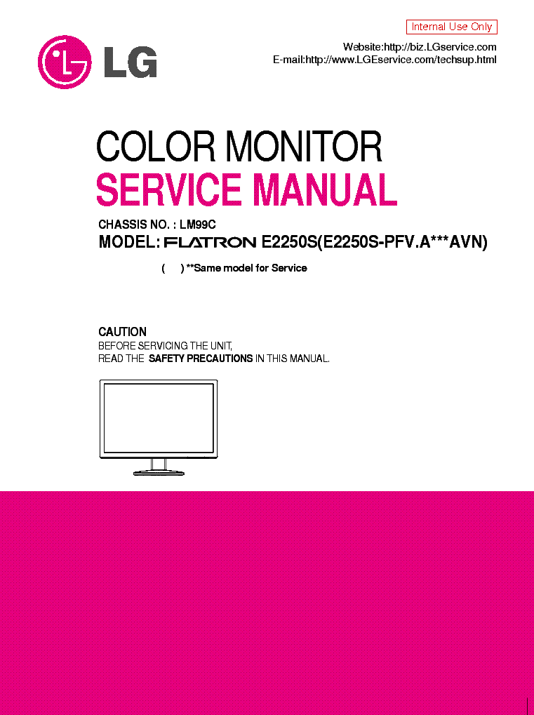 LG E2250S-PFV CHASSIS LM99C service manual (1st page)