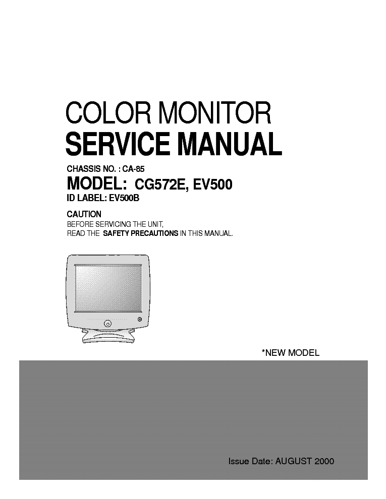 LG EV500 CG572E CH CA-85 Service Manual download, schematics, eeprom ...