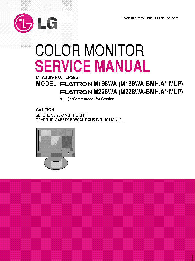 LG M198 228WA SM service manual (1st page)