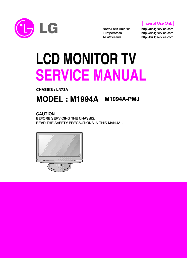 LG M1994A-PMJ CHASSIS LN73A service manual