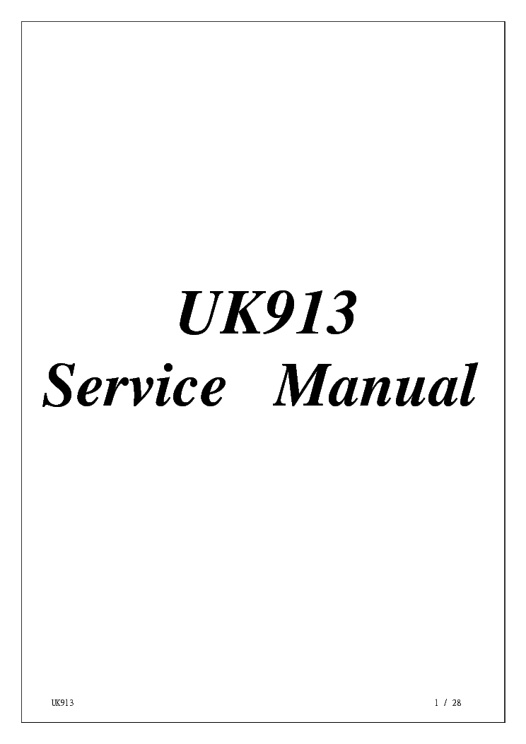 MAG UK913 SM service manual