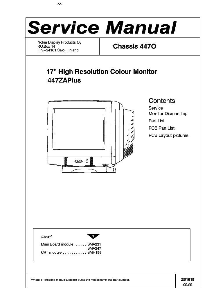 NOKIA-447ZA-PLUS Service Manual download, schematics, eeprom, repair ...