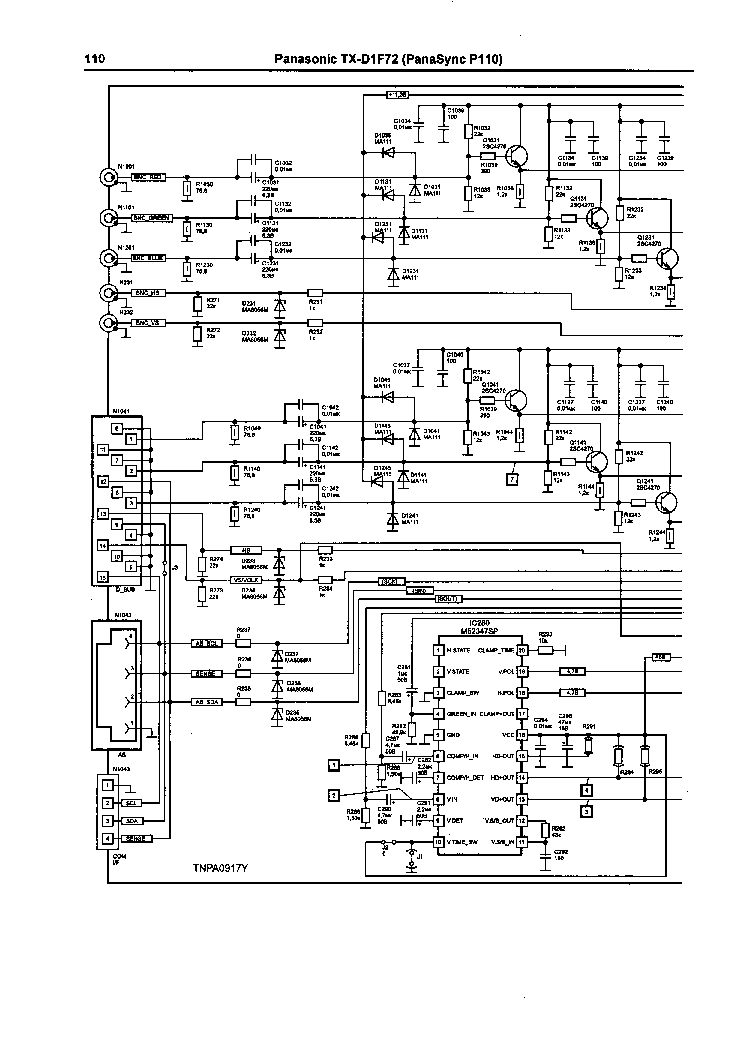 PANASONIC TX-D1F72 PANASYNC P110 SCH service manual