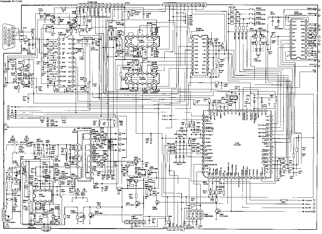 PANASONIC TX-T1562 SCH Service Manual download, schematics, eeprom ...