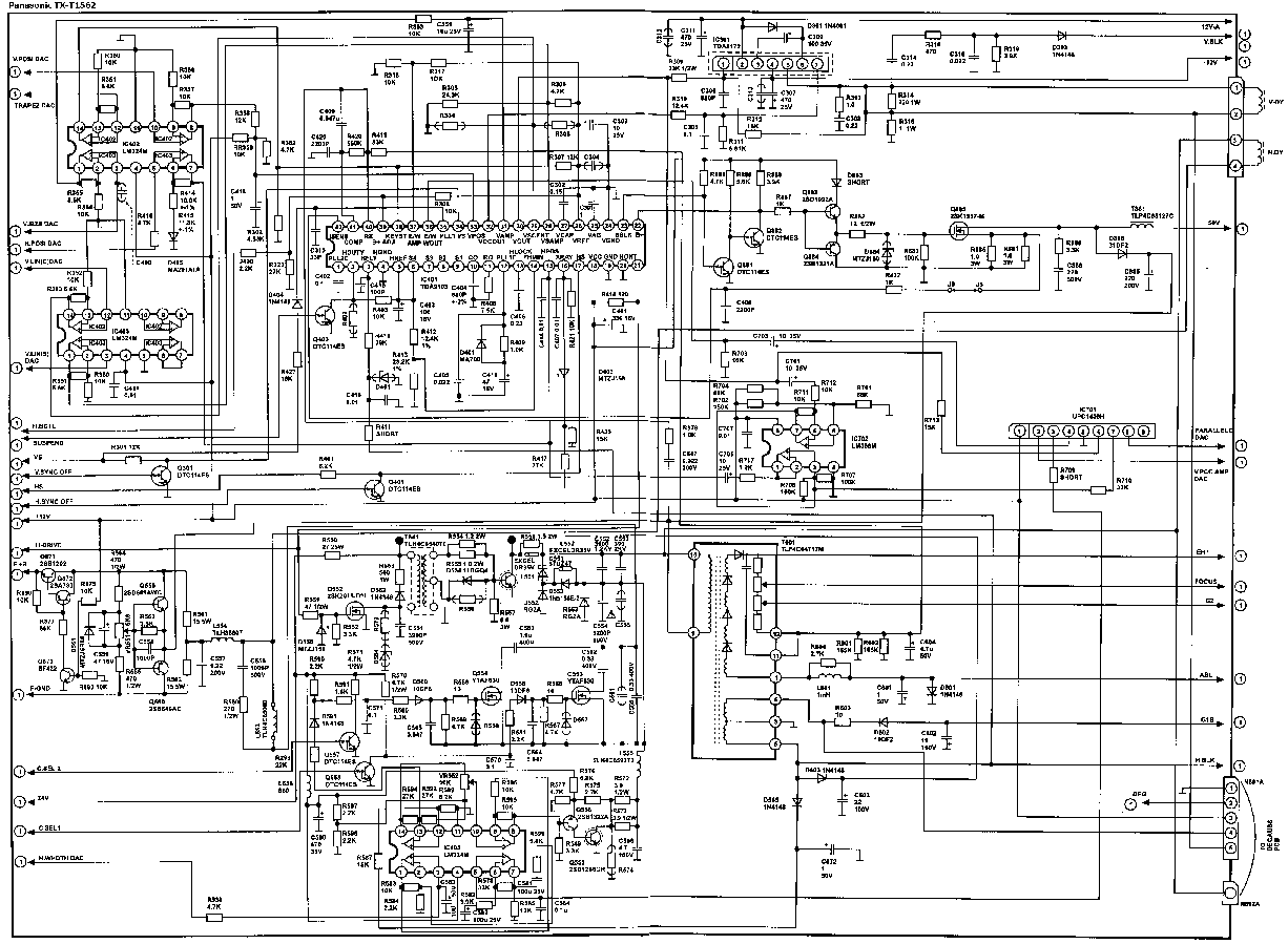 PANASONIC TX-T1562 SCH Service Manual download, schematics, eeprom ...