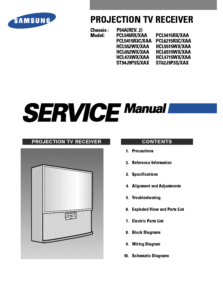 SAMSUNG CHASSIS P54A SCH service manual