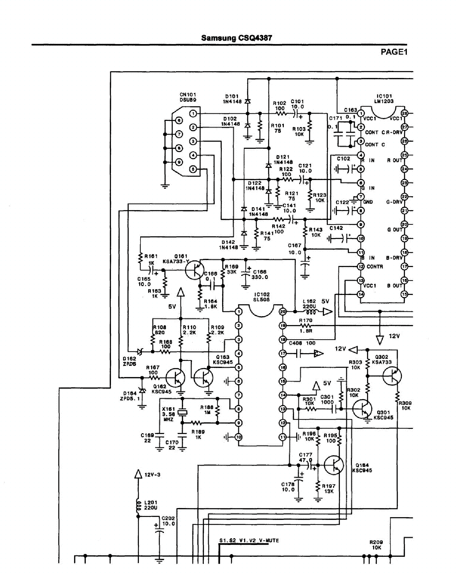SAMSUNG CSQ 4387 SCH service manual