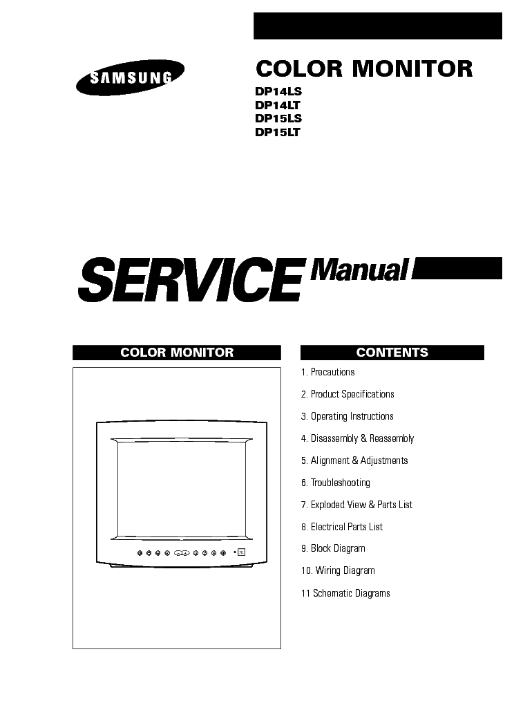 SAMSUNG DP14LS LT DP15LS LT service manual