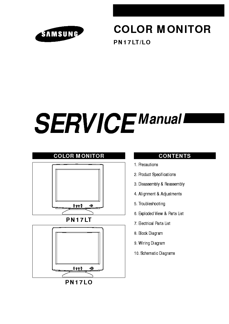 SAMSUNG PN17LT SM service manual